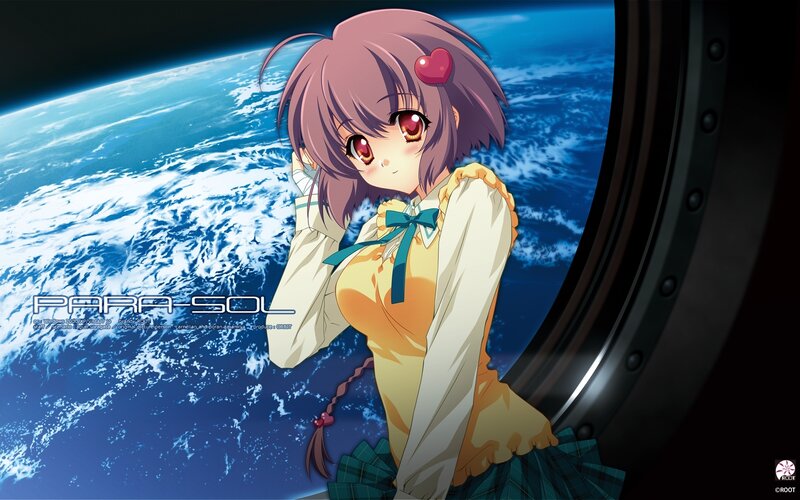 Anime Girl at Window — Blue, Serene, Earth