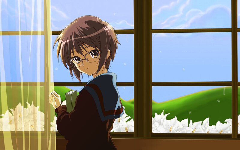 Anime Girl at Window — Brown, Calm, Afternoon