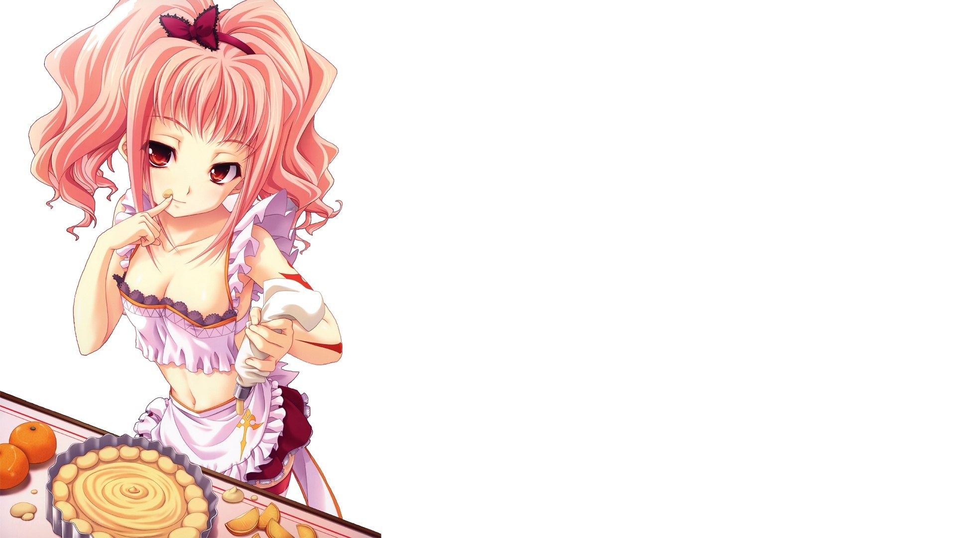 anime girl baking pie
