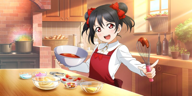 Anime Girl Baking — Red