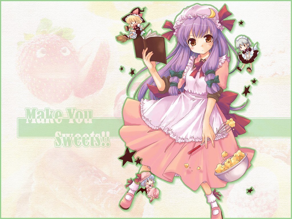anime girl baking sweets