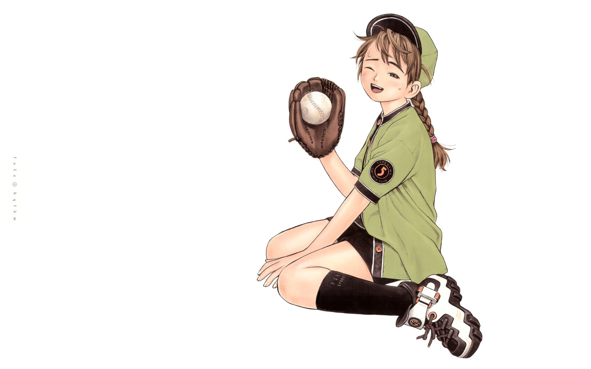 anime girl baseball player