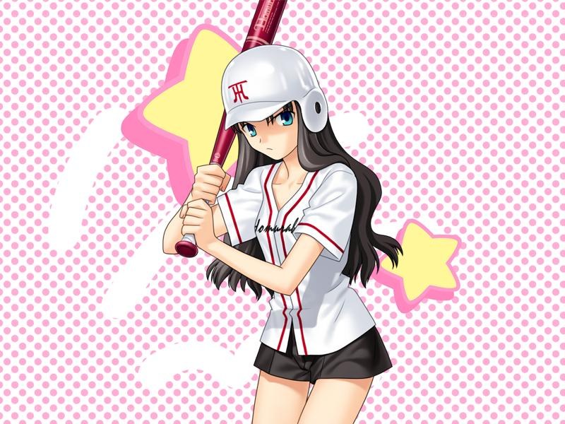 anime girl baseball player