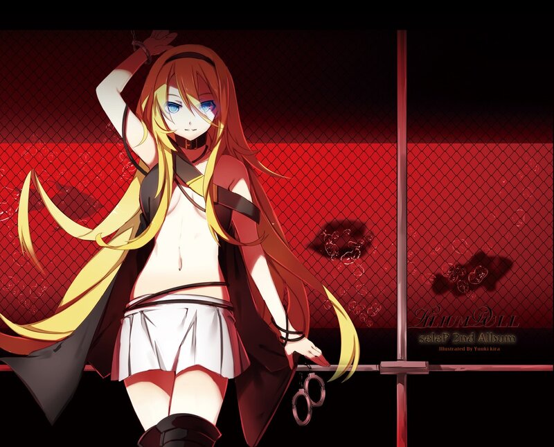 Anime girl behind a fence