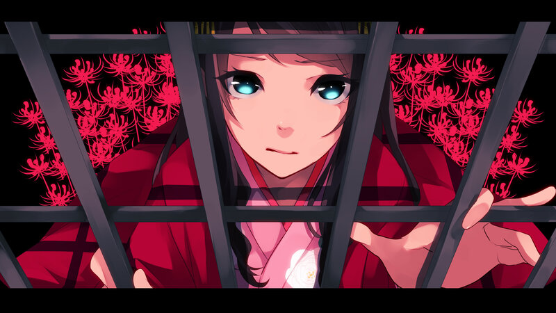 Anime Girl Behind Bars — Red