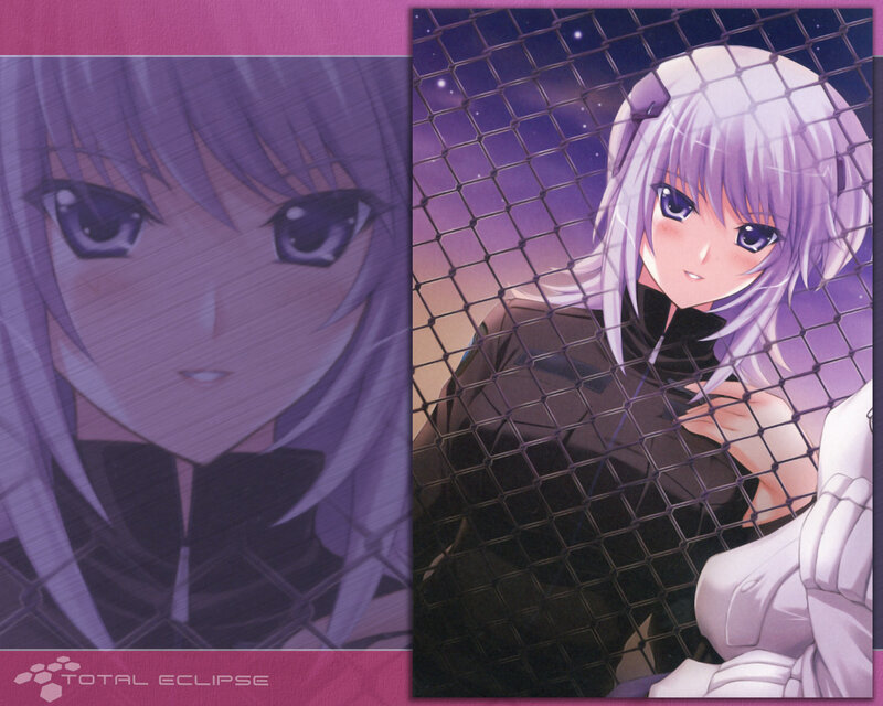 Anime Girl Behind Fence — Purple