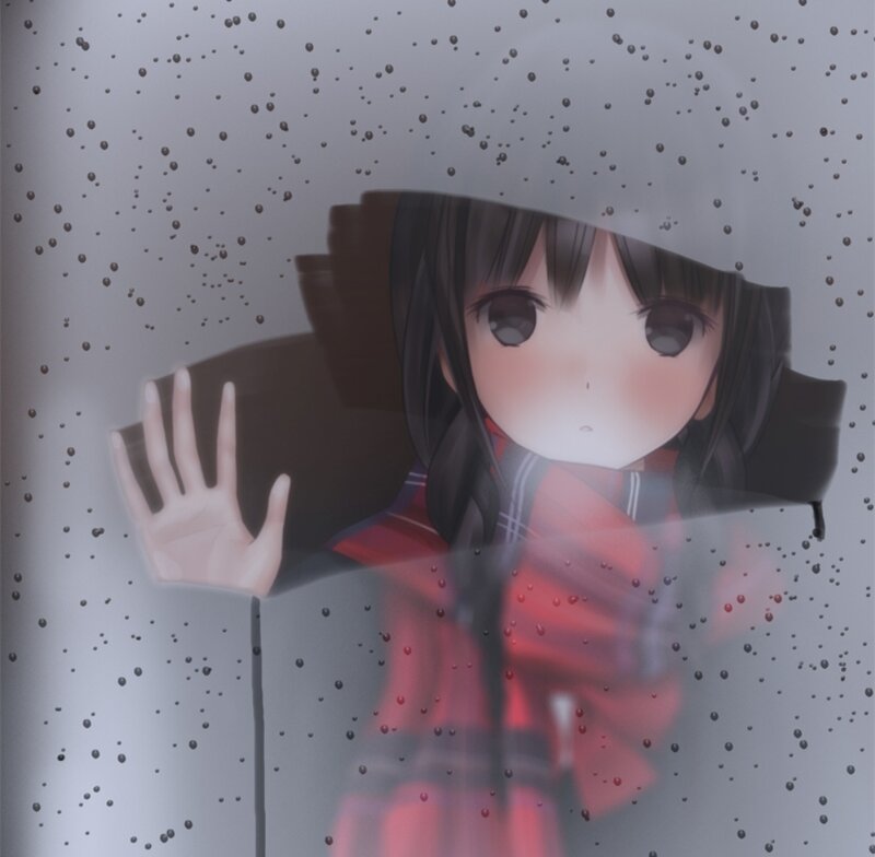 Anime Girl Behind Glass
