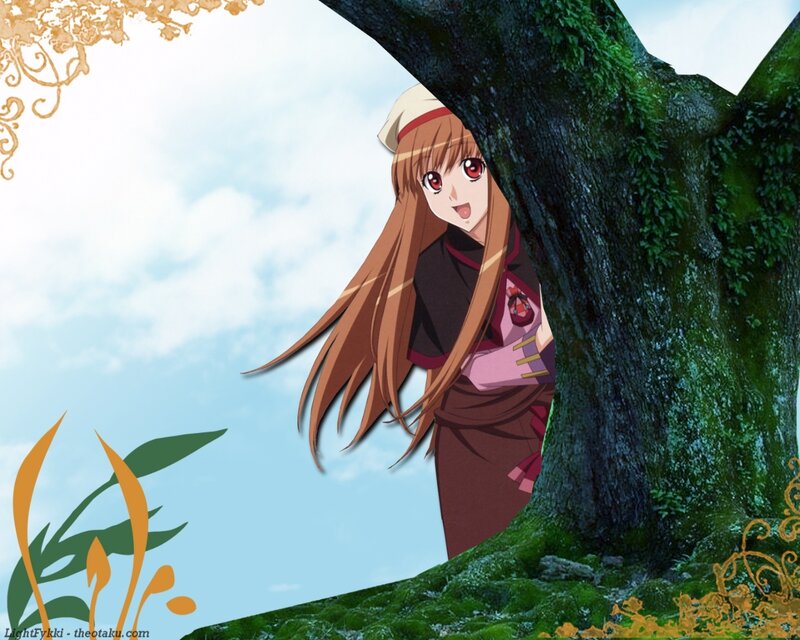 Anime Girl Behind Tree