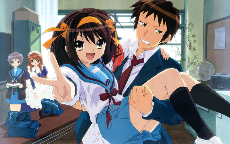 Anime Girl Being Carried — Blue