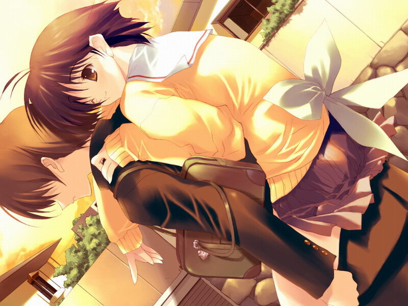 Anime Girl Being Carried — Yellow