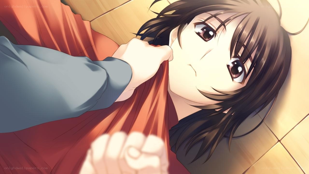 Anime girl being held down