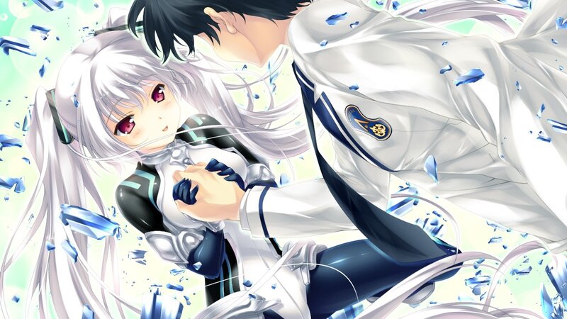Anime Girl Being Held — White