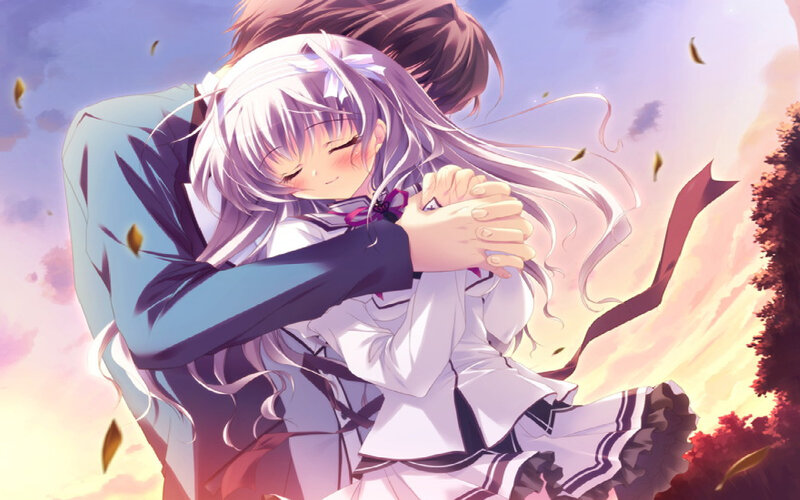 Anime Girl Being Hugged