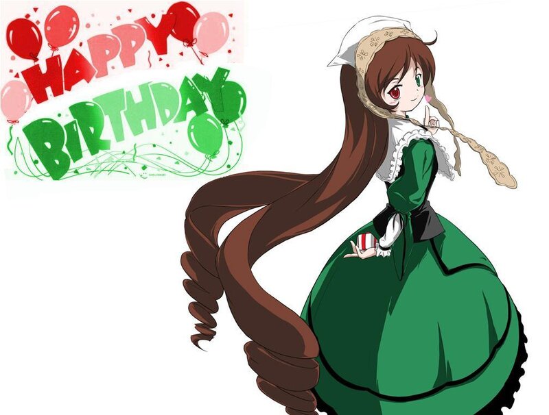 anime girl birthday card