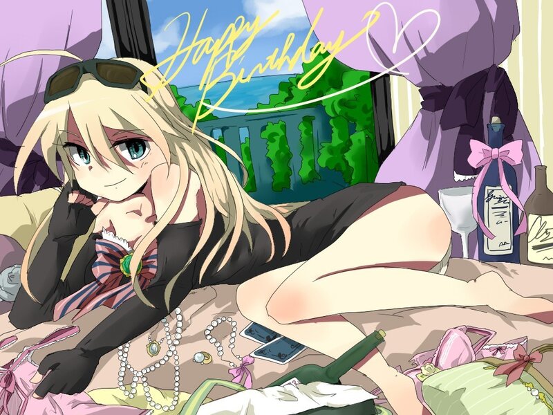 anime girl birthday celebration