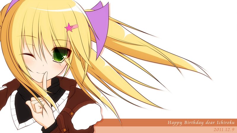 anime girl birthday greeting