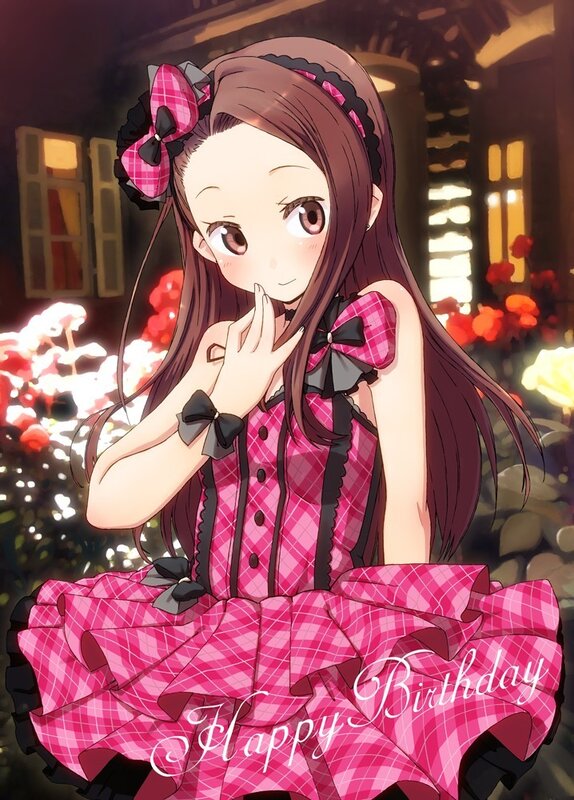 anime girl birthday greeting