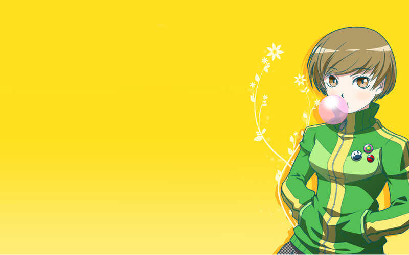 anime girl blowing bubblegum