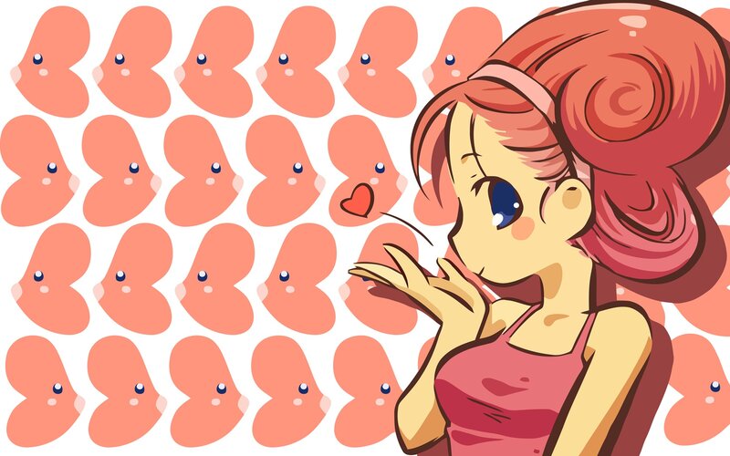 Anime Girl Blowing Kiss
