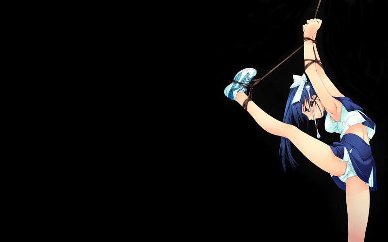 Anime girl bound by ropes