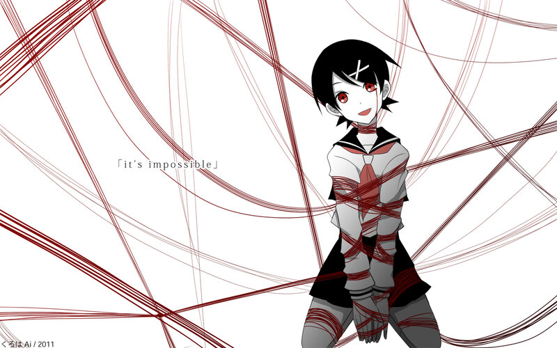 Anime Girl Bound in Red
