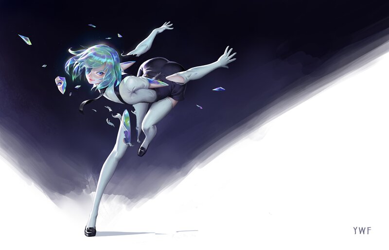 Anime Girl Breaking Apart