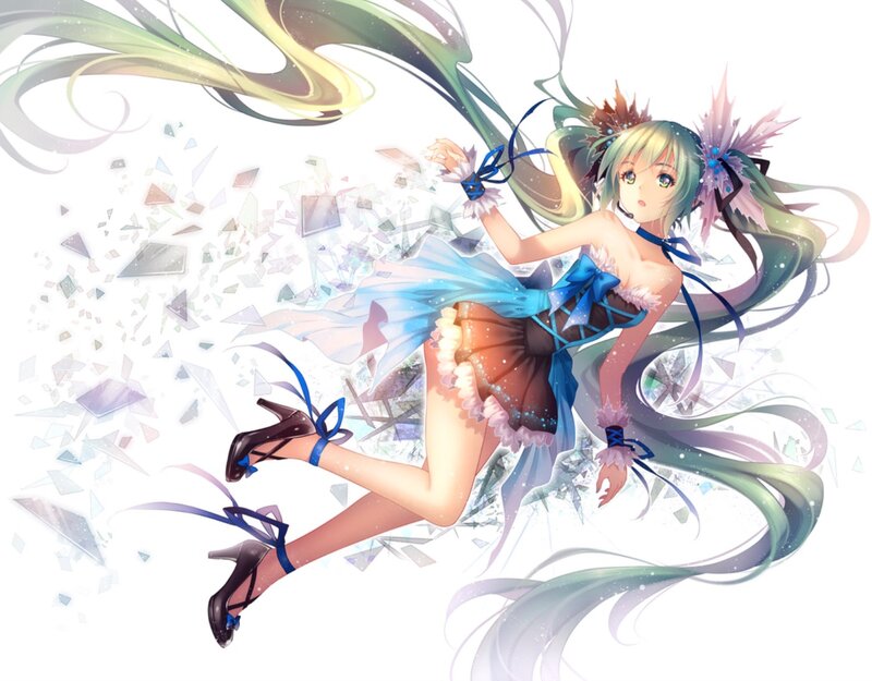 Anime Girl Breaking Glass — Blue