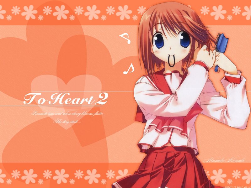Anime Girl Brushing Hair — Orange
