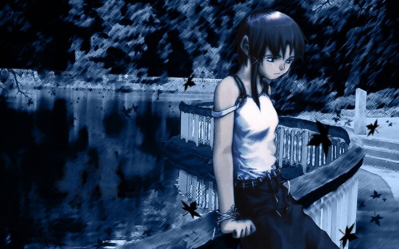 anime girl by a lake