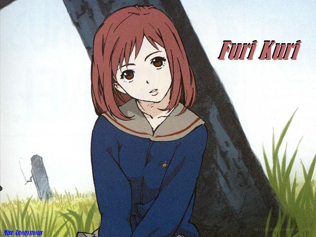Anime girl by a tree