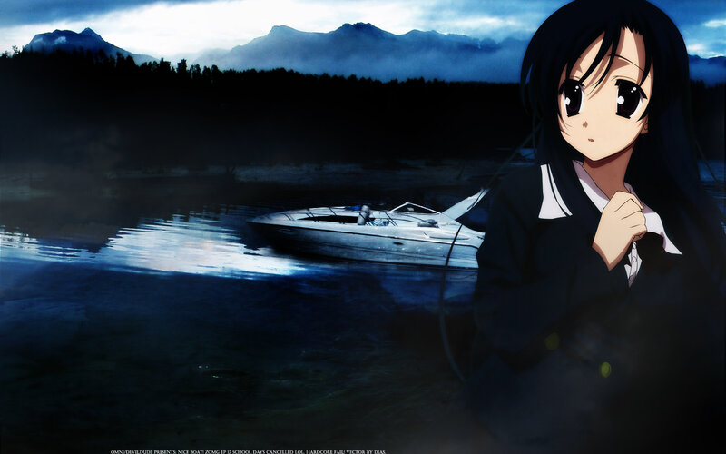 Anime Girl by Lake — Blue