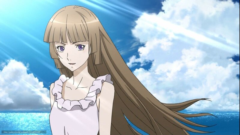 anime girl by the sea