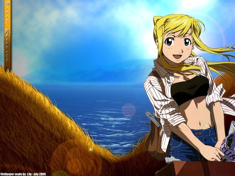 Anime girl by the sea