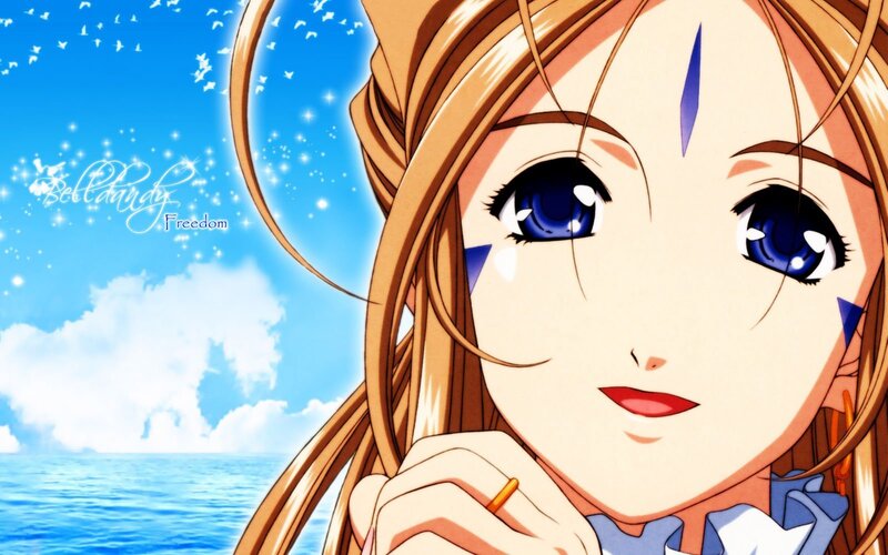 Anime girl by the sea