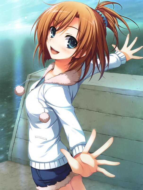 anime girl by the water