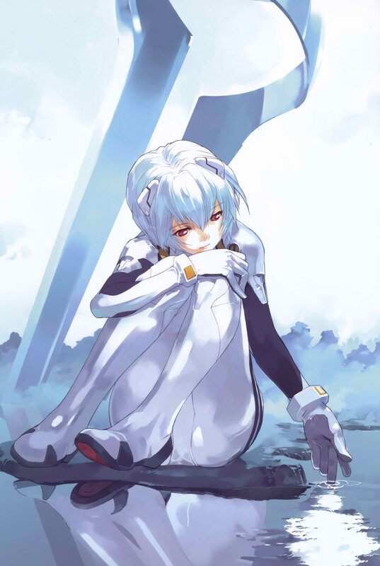 anime girl by water