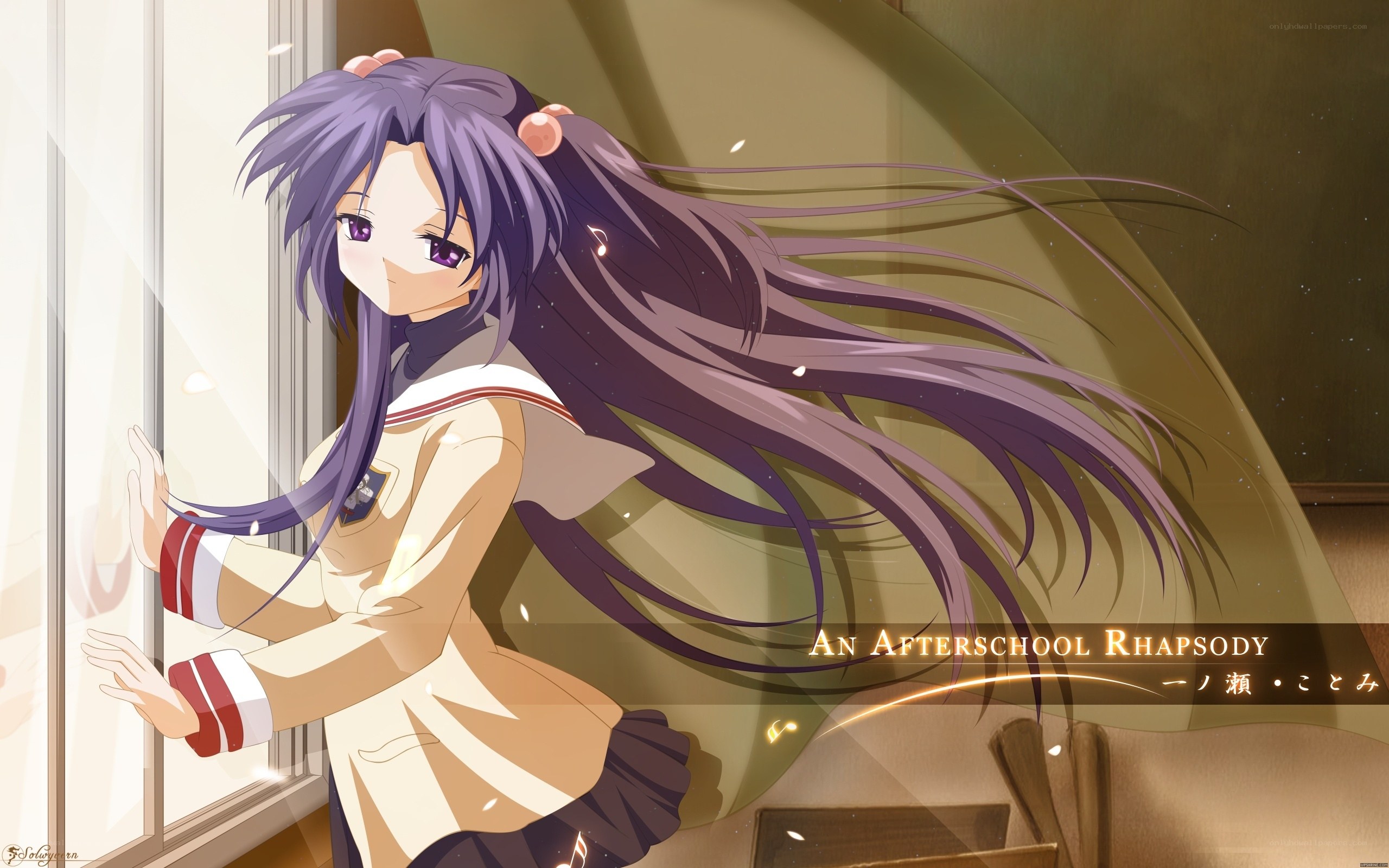 Anime girl by window