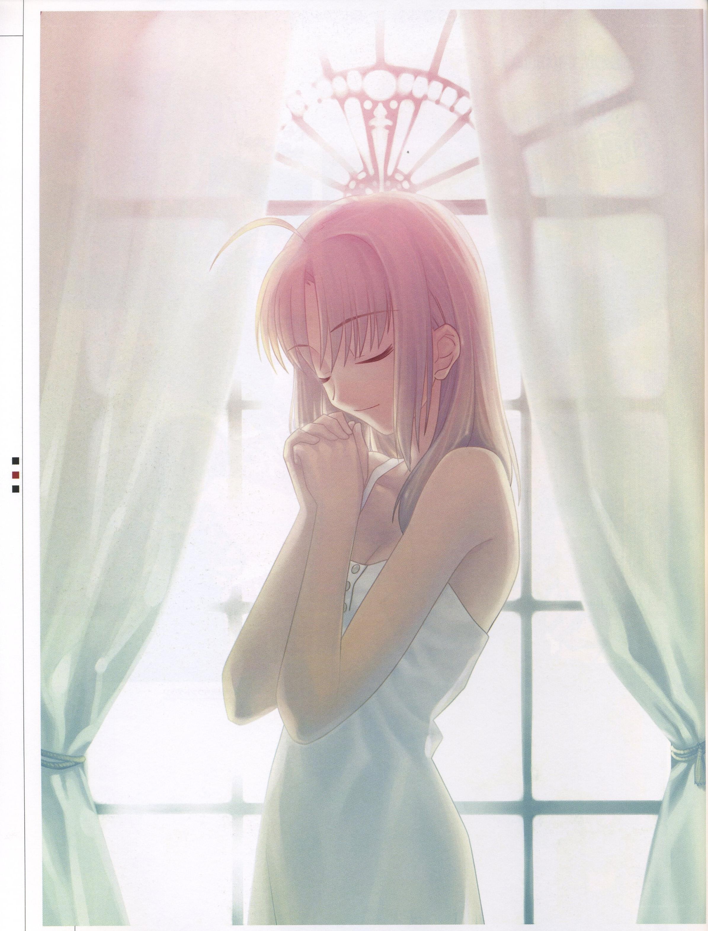 anime girl by window