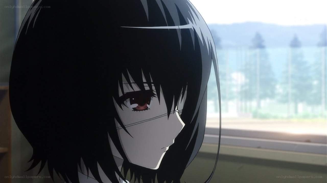 anime girl by window