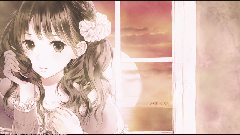 Anime Girl by Window — Pink, Serene