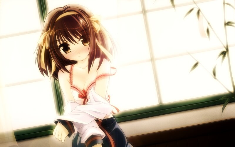 Anime Girl by Window — White, Serene