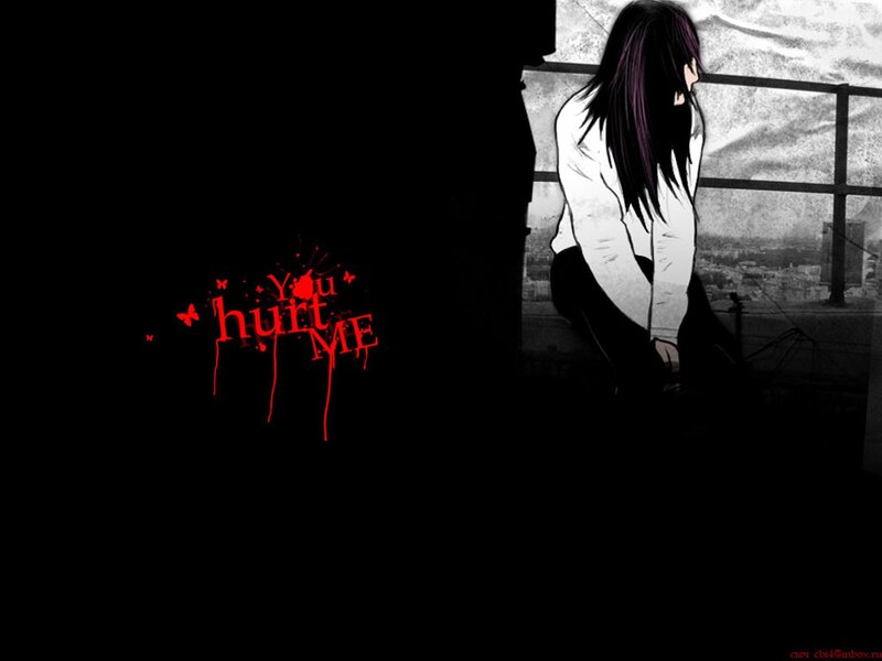 anime girl by window with text