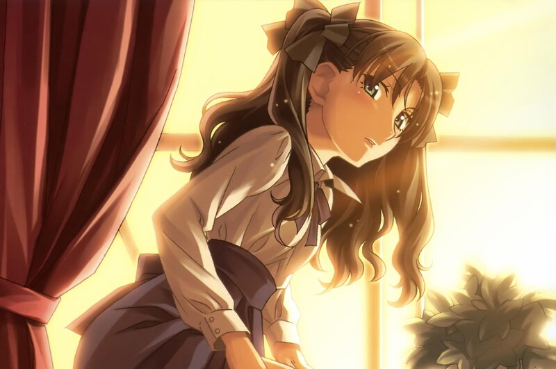 Anime Girl by Window — Yellow