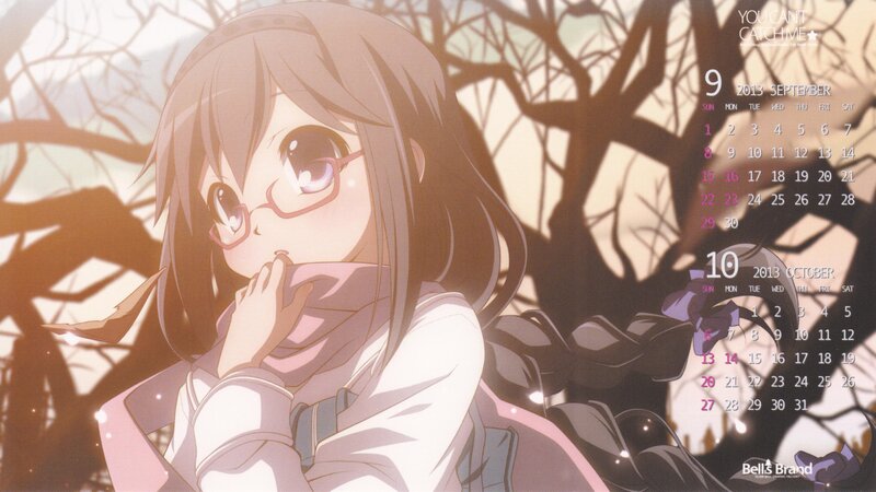 anime girl calendar art