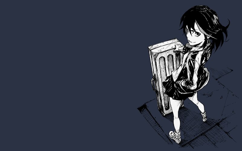 Anime Girl Carrying Box