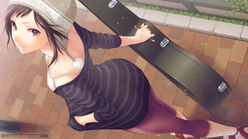Anime Girl Carrying Case — Brown, Calm