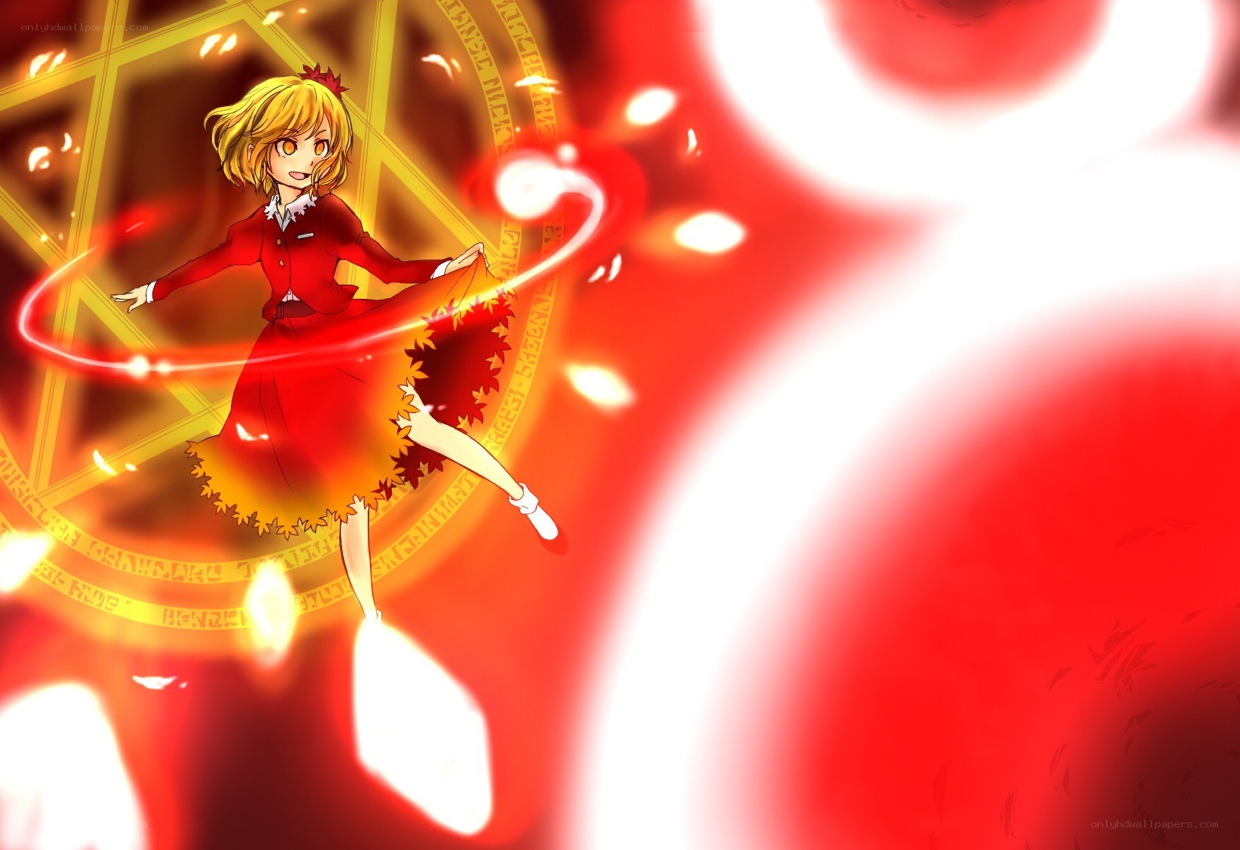 anime girl casting spell