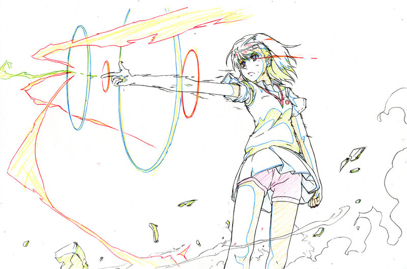 anime girl casting spell