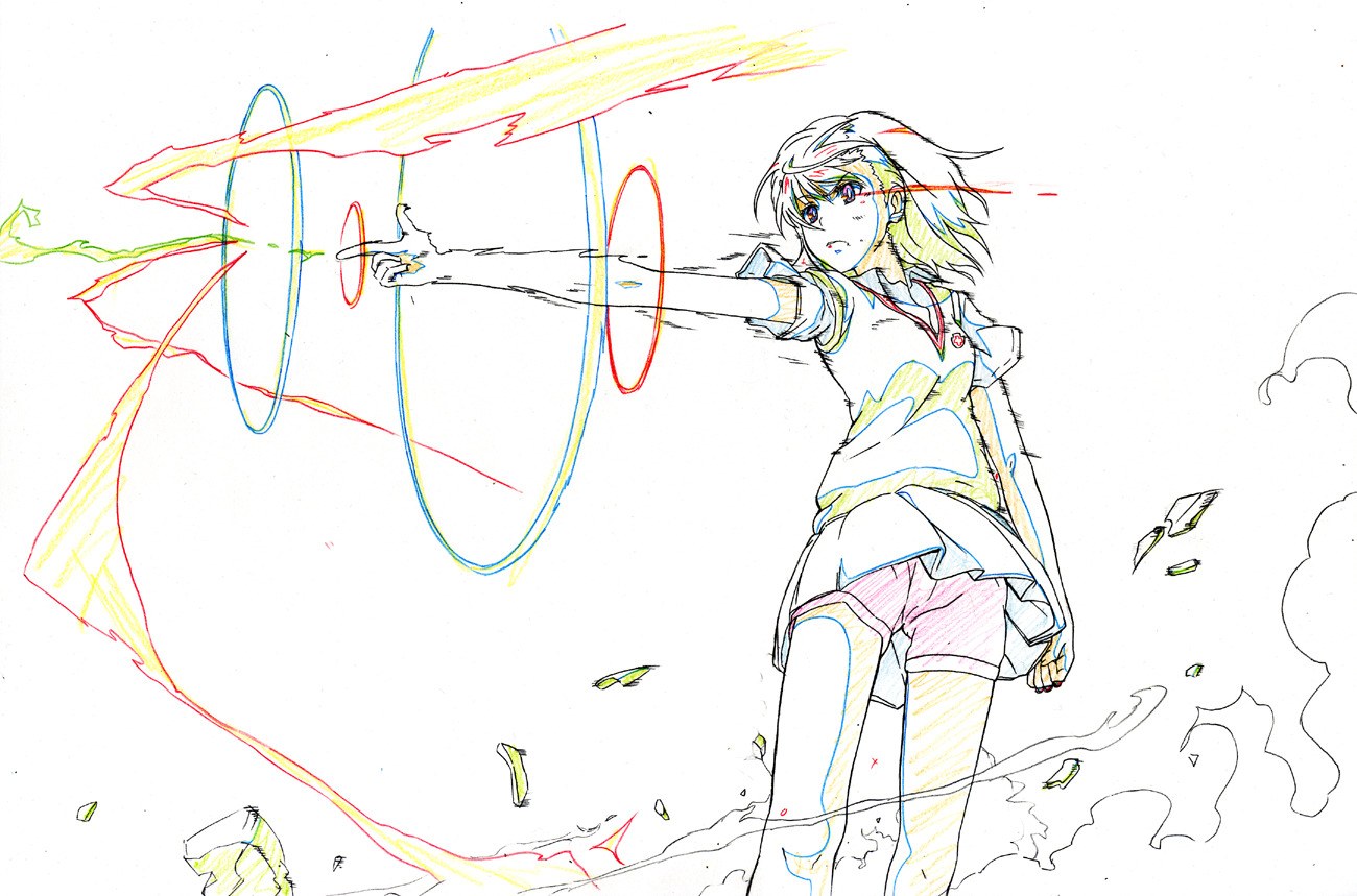 anime girl casting spell