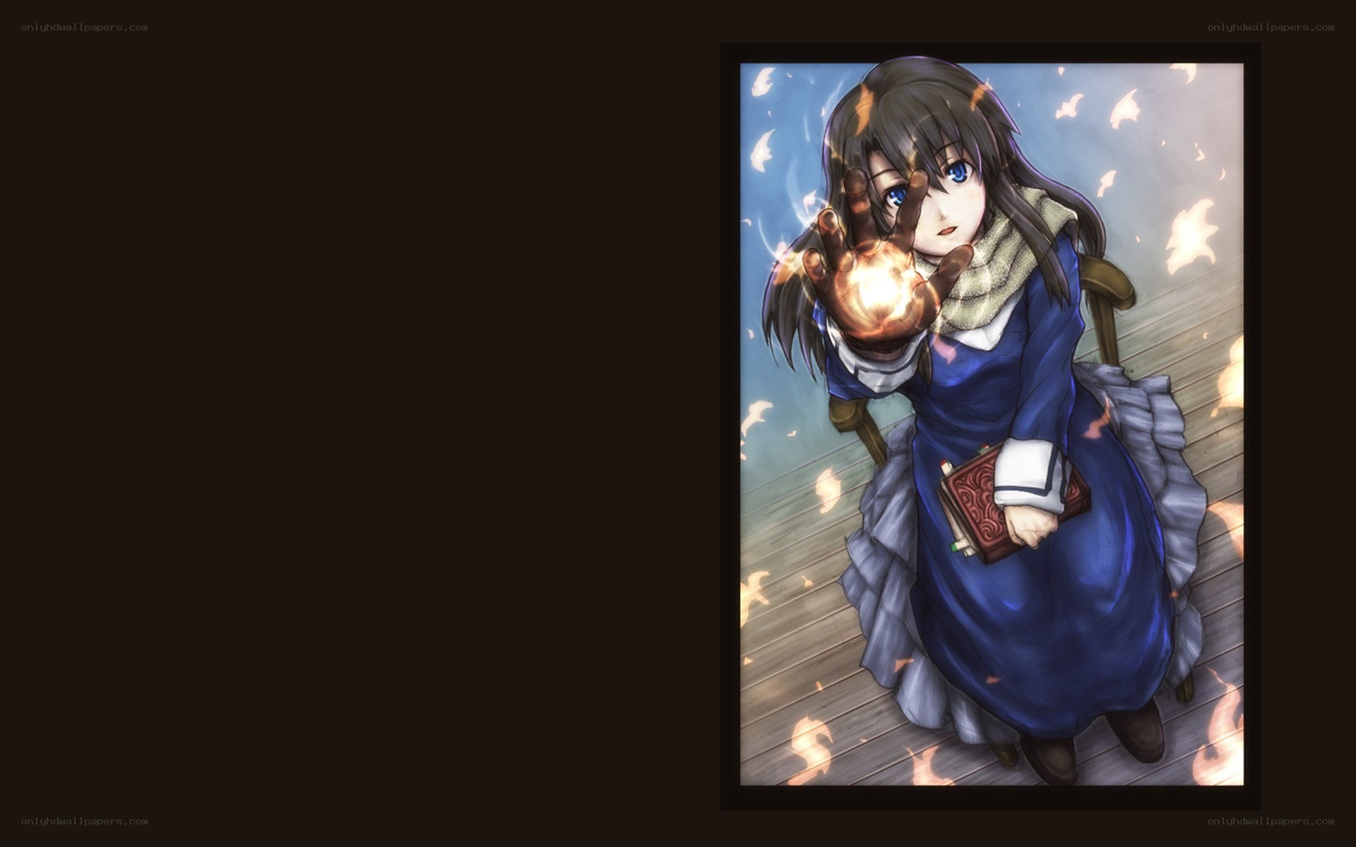 anime girl casting spell